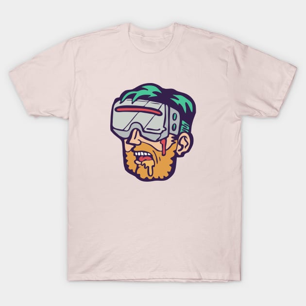 Cyberpunk VR headset player gamer - illustration T-Shirt by Cofefe Studio